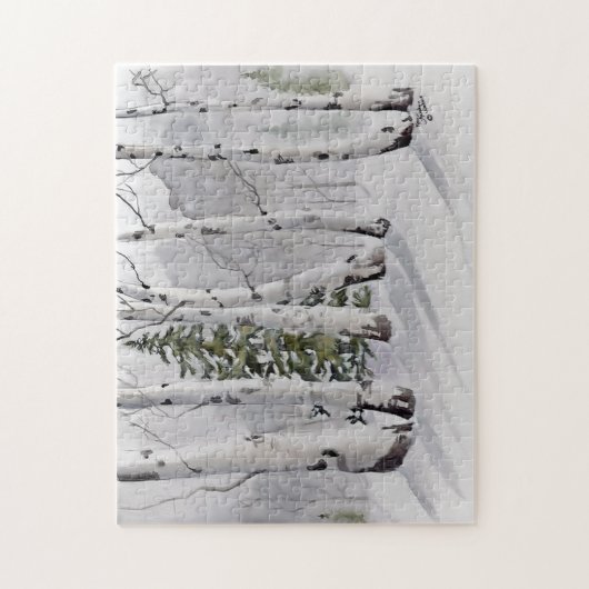 Aspen Trees in de winterpuzzel Legpuzzel (Verticaal)