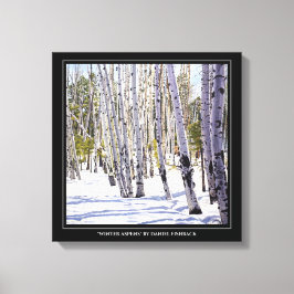 Aspen Trees in het bos Canvas Afdruk