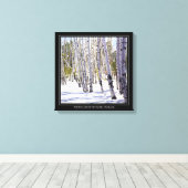 Aspen Trees in het bos Canvas Afdruk (Insitu (Houten vloer))