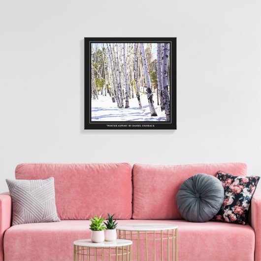 Aspen Trees in het bos Canvas Afdruk (Insitu (Woonkamer))