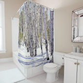 Aspen Trees in het bos Douchegordijn (In situ)