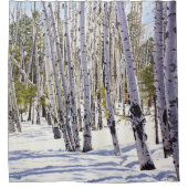 Aspen Trees in het bos Douchegordijn (Voorkant)