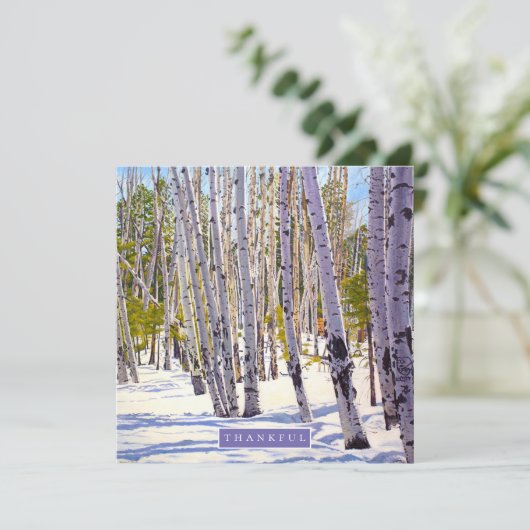Aspen Trees in het bos Feestdagenkaart (Staand voorkant)