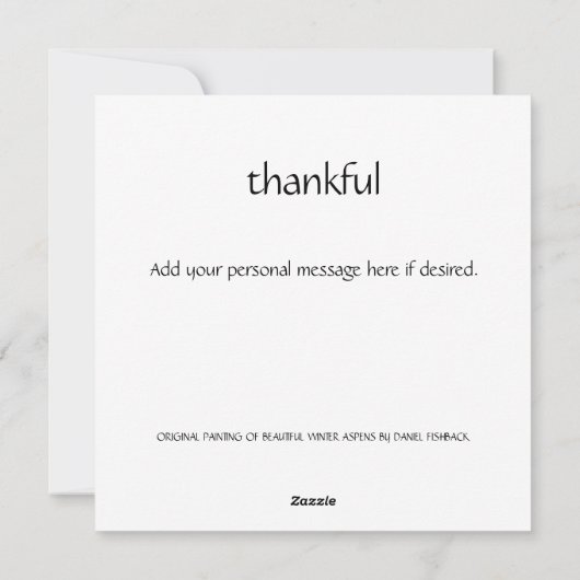 Aspen Trees in het bos Feestdagenkaart (Achterkant)