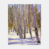 Aspen Trees in het bos Fleece Deken (Voorkant)