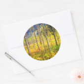 Aspen Trees in het najaar in de Rockies Ronde Sticker (Envelop)