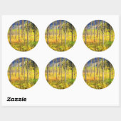 Aspen Trees in het najaar in de Rockies Ronde Sticker (Vel)