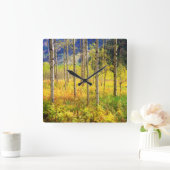 Aspen Trees in het najaar in de Rockies Vierkante Klok (Huis)