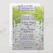 Aspen Trees Natuur Waterverf bruiloft Kaart (Voorkant / Achterkant)