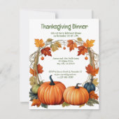 Aspen Trees Thanksgiving Dag Avondeten Kaart (Voorkant)
