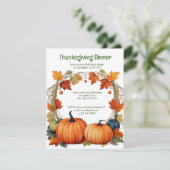 Aspen Trees Thanksgiving Dag Avondeten Kaart (Staand voorkant)