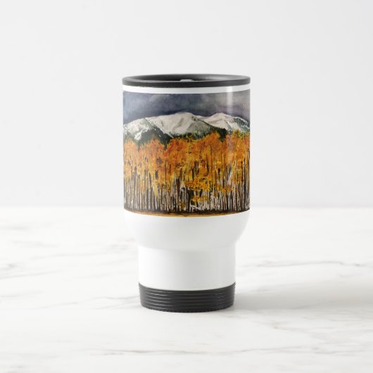 Aspen Trees Waterverf Art Travel Coffee Mug Reisbeker (Center)