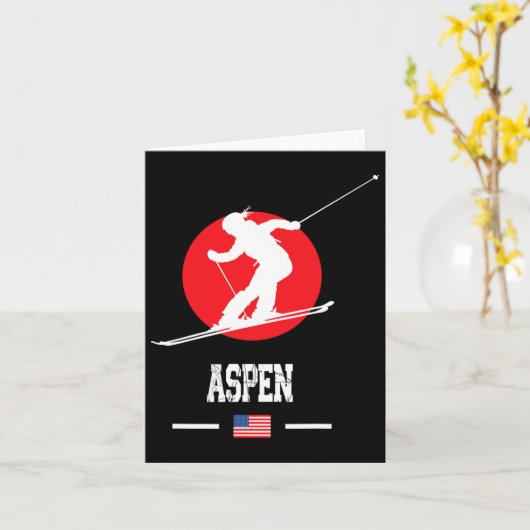 Aspen USA Ski Resort Rocky Mountains Amerikaanse S Kaart (Gele Bloem)