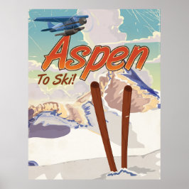 Aspen USA Vintage skireisposter Poster