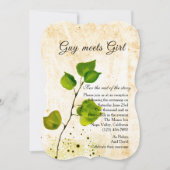 Aspen verlaat Casual receptieuitnodiging Kaart (Voorkant)