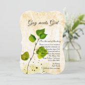 Aspen verlaat Casual receptieuitnodiging Kaart (Staand voorkant)