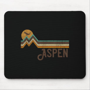 Aspen Vintage Mannen Vrouwen 70s Kunstwerk Muismat