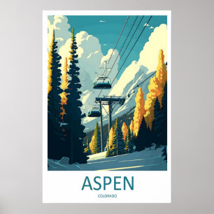 Aspen Vintage Reisposter Ski Nationaal Park Poster
