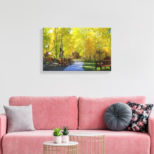 "Aspen Walkway", herfst, omwikkeld canvas (Insitu (Woonkamer))