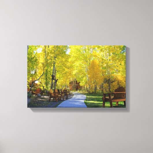 "Aspen Walkway", herfst, omwikkeld canvas Afdruk (Voorkant)