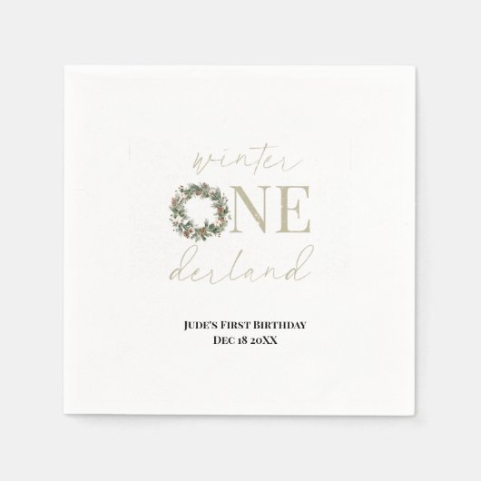 ASPEN Winter ONEderland Paper Napkins Servet (Voorkant)