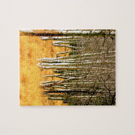 aspenbomen puzzel legpuzzel (Horizontaal)