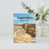 Aspendos Theatre, Serik, Mediterranean Briefkaart (Staand voorkant)