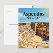 Aspendos Theatre, Serik, Mediterranean Briefkaart (Voorkant / Achterkant)