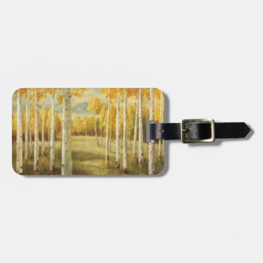 Aspens in het najaar bagagelabel (Voorkant horizontaal)