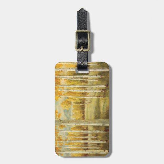 Aspens in het najaar bagagelabel (Voorkant verticaal)