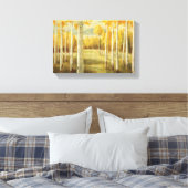 Aspens in het najaar canvas afdruk (Insitu (Slaapkamer))