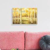 Aspens in het najaar canvas afdruk (Insitu (Woonkamer))