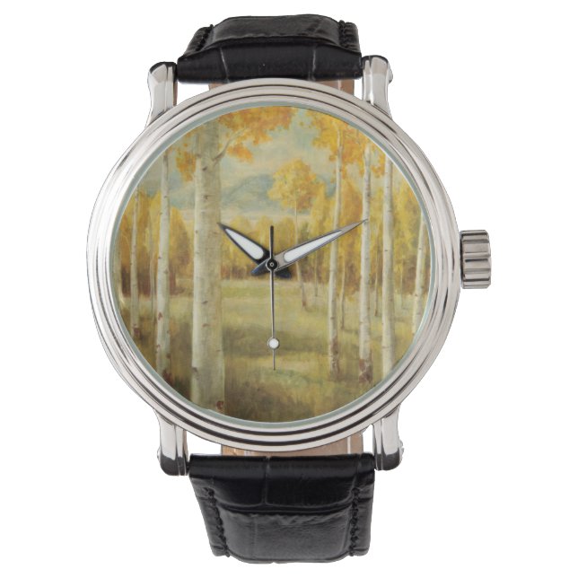 Aspens in het najaar horloge (Voorkant)