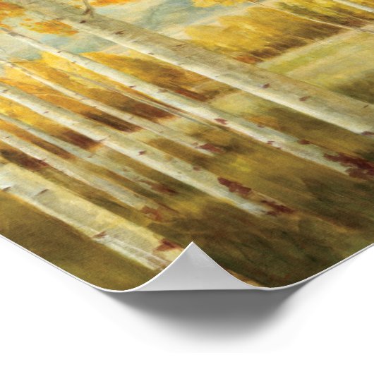 Aspens in het najaar poster (Hoek)