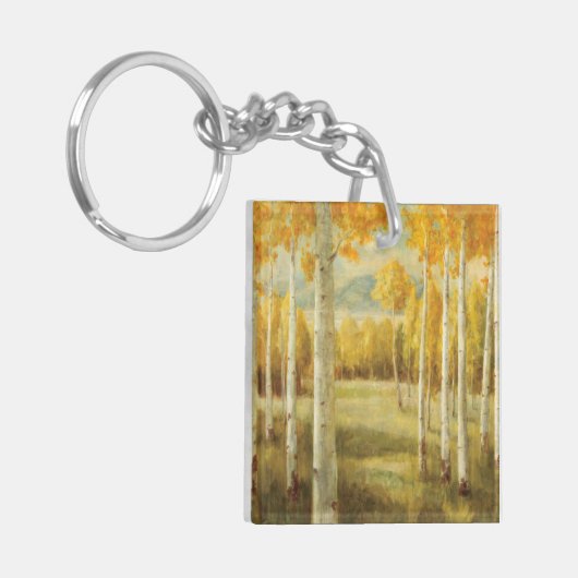 Aspens in het najaar sleutelhanger (Voorkant Links)