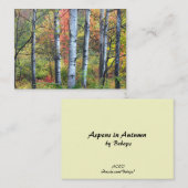 Aspens in het najaar van de ATC Visitekaartje (Voorkant / Achterkant)