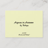 Aspens in het najaar van de ATC Visitekaartje (Achterkant)