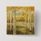 Aspens in het najaar vierkante button 5,1 cm (Voorkant)