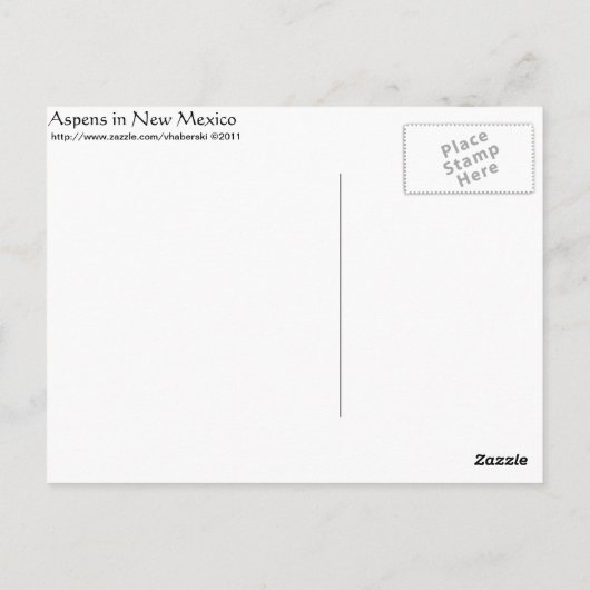 Aspens in New Mexico Briefkaart (Achterkant)