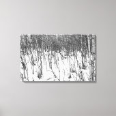 Aspens in Sneeuw Canvas kunst print (Voorkant)