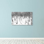 Aspens in Sneeuw Canvas kunst print (Insitu (Houten vloer))