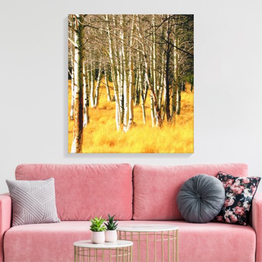 Aspens op de San Francisco Peaks Canvas Afdruk (Insitu (Woonkamer))