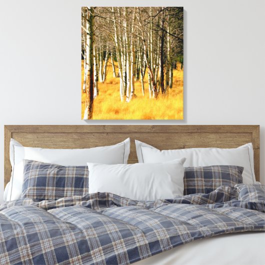 Aspens op de San Francisco Peaks Canvas Afdruk (Insitu (Slaapkamer))