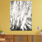 Aspens zwart-wit canvas afdruk (Insitu (Woonkamer))