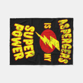 Asperger is mijn superkracht fleece deken (Voorkant (Horizontaal))