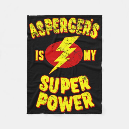 Asperger is mijn superkracht fleece deken (Voorkant)