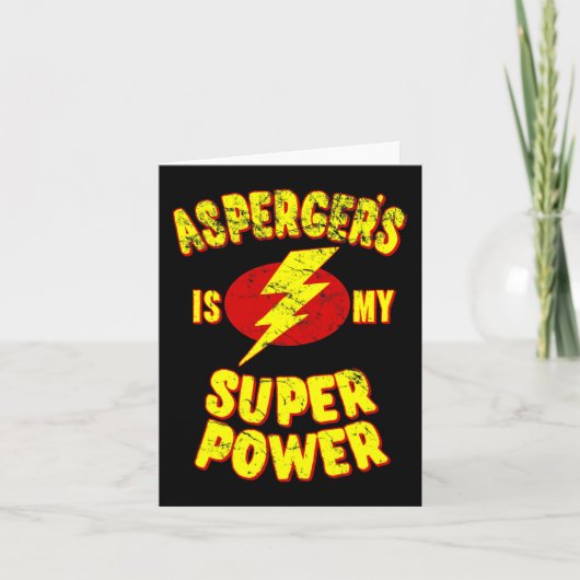 Asperger is mijn superkracht kaart (Voorkant)