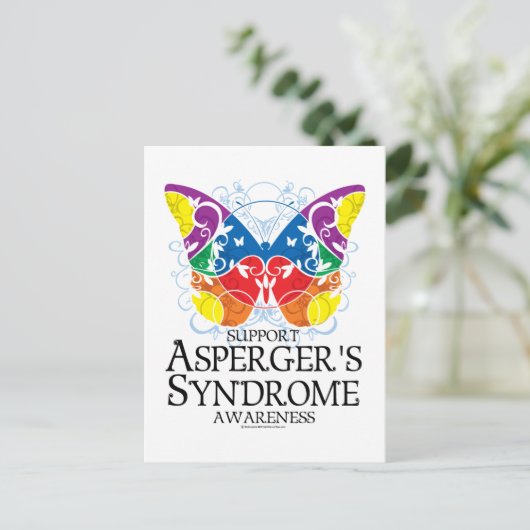 Asperger Syndrome Butterfly Briefkaart (Staand voorkant)