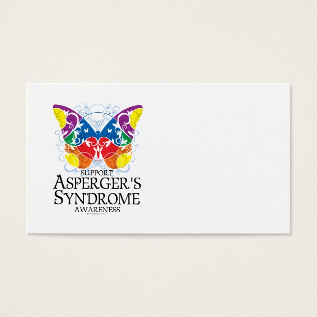 Asperger Syndrome Butterfly Visitekaartje (Voorkant)