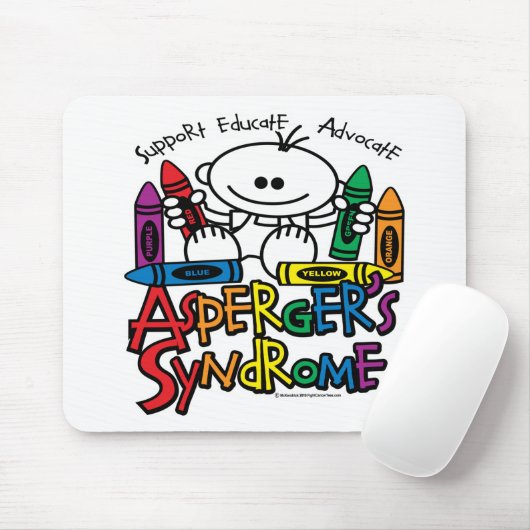 Asperger Syndrome Crayons Muismat (Met muis)